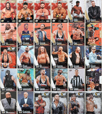 AEW UPPER DECK 2021 PARALLEL WRESTLING CARDS WWE PYRO MAIN FEATURES GOLD RAINBOW
