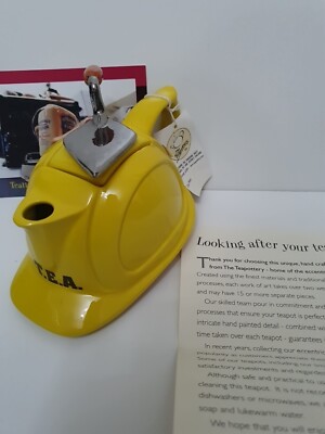 Teekanne Hard Hat One Cup Teekanne klein verpackt nie benutzt mit Papieren 
