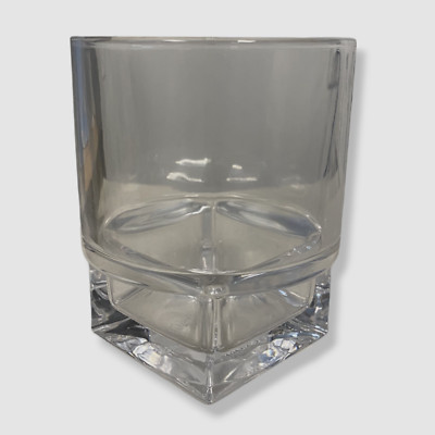 $60 GREG NATALE Rubell Clear Polished Tumbler Drinking Glasses Set of 6pc