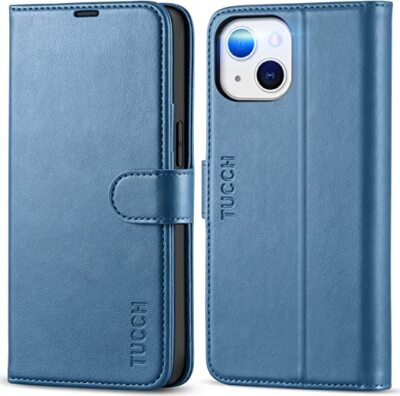Hülle für iPhone 15,14,13,12,Pro Max Wallet TUCCH Magnet PU Leder mit RFID