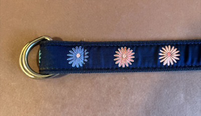 The Belted Cow Floral Navy Blue Canvas Belt with Multiple  display picture 3