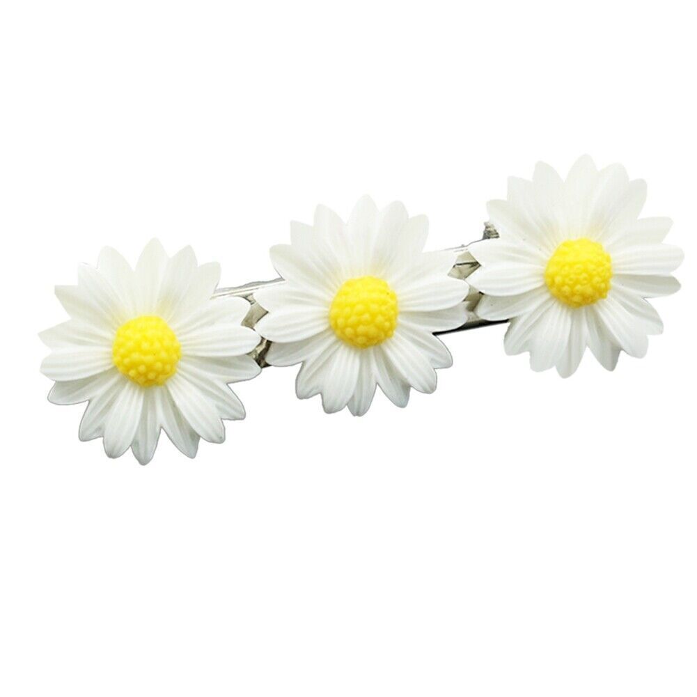Stylish Elastic Hair Ties with Flower Pendant Hair Clips for Women