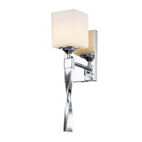 Wandleuchte Bad Led G9 3000 K H: 41.3 Cm IP44 Chrom Weiß Metall Glas Lampe Wand