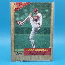 1987 Topps #7 Todd Worrell Miscut - NM