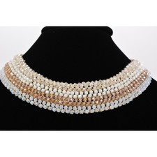 Rush By Denis & Charles Beaded Collar Bib Nec...