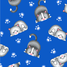 AE Nathan Comfy Flannel Prints  1054-77  Cats  Per Half Yard