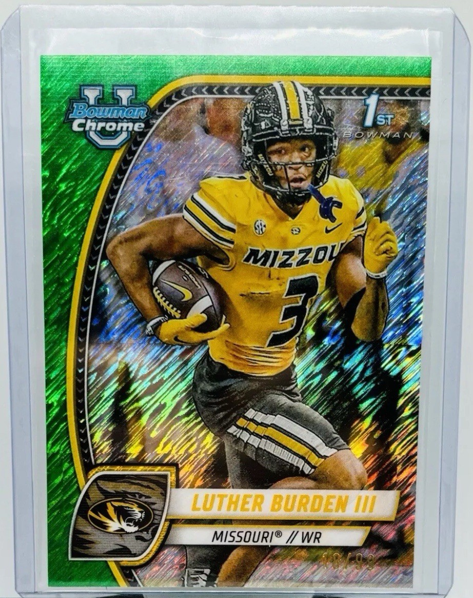 Luther Burden III 2024 Bowman U Chrome Green Shimmer #’d/99 - 1st Bowman