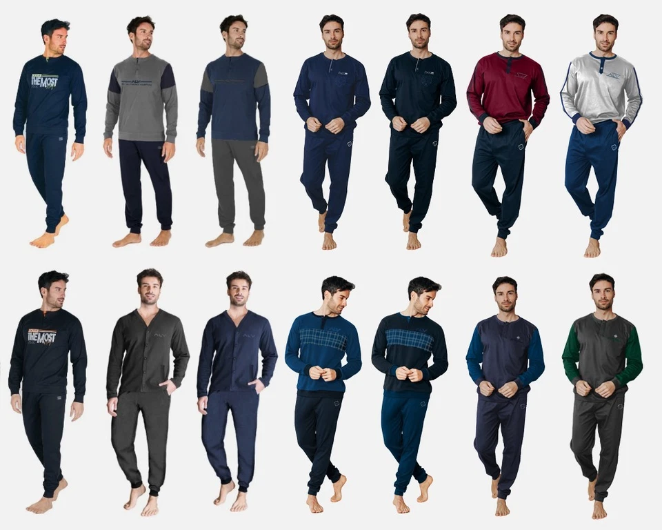 PIGIAMA LUNGO DA UOMO ALVIERO MARTINI IN COTONE VARI COLORI E TAGLIE