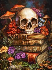 Skull Diamond Art Kits for Adults - Book Diamond Painting Kits for Adults Beginn