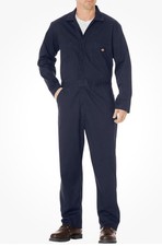 NWT Dickies Mens Basic Coverall XLR Navy Blue Workwear Long Sleeve