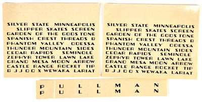 Champ HO Scale Decal #PH-59 Pullman Passenger Car [CB & Q - RI]