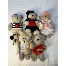 Starbucks Plush Bears Lot of 5 Bearista 10" Pink Valentine's Day Hearts w/ Tags