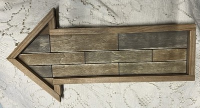 Decorative Tiled Wood Arrow For Crafting, Painting, Etc.