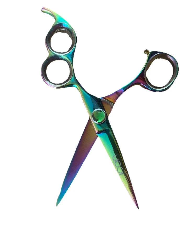 Tijeras Icon Tijeras de Corte de Pelo Estuche 5.5 e Inserciones Extra para Dedos Color Arco Iris Foto 3 de 4