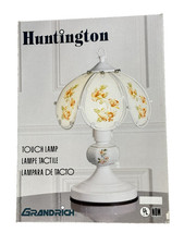 Vintage Huntington 6 Panel 14" Tall Touch Table Lamp Light 3 Settings NEW BOX