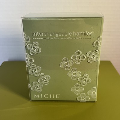 NWT MICHE Interchangeable Handles Brown & Black 4 Handles & 8 Rings NEW COMPLETE