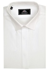 Rael Brook Mens Formal Plain Fly Shirt in White