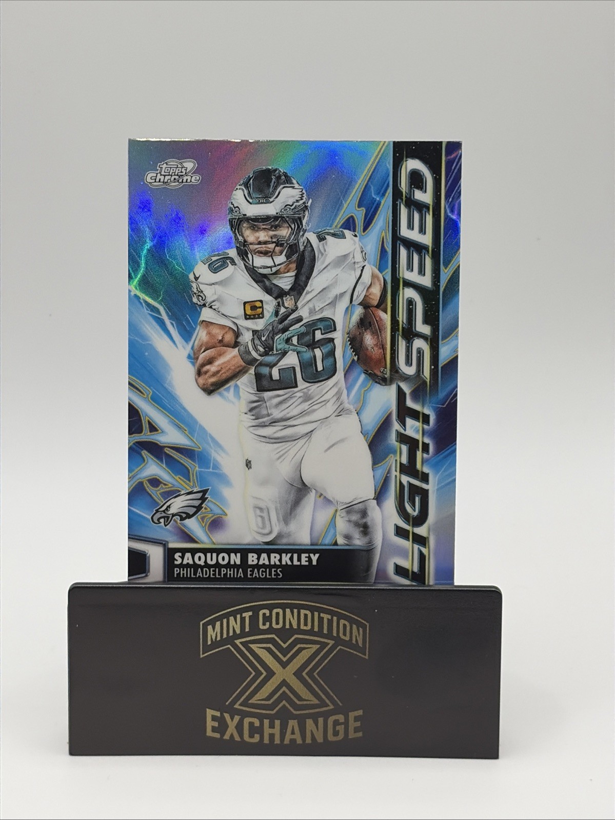 2025 Topps Chrome Cosmic Saquon Barkley Light Speed Eagles LS-19