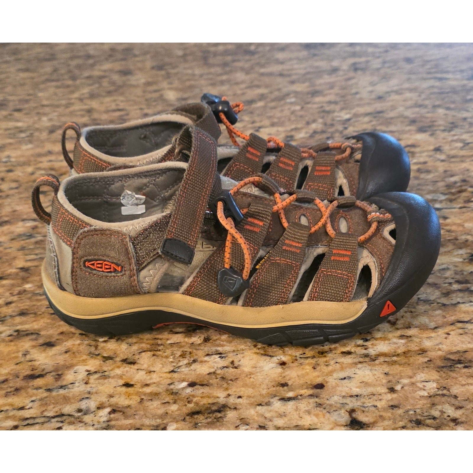 Sandali sportivi KEEN giovani bambini taglia 3 escursionismo outdoor impermeabili marrone arancione