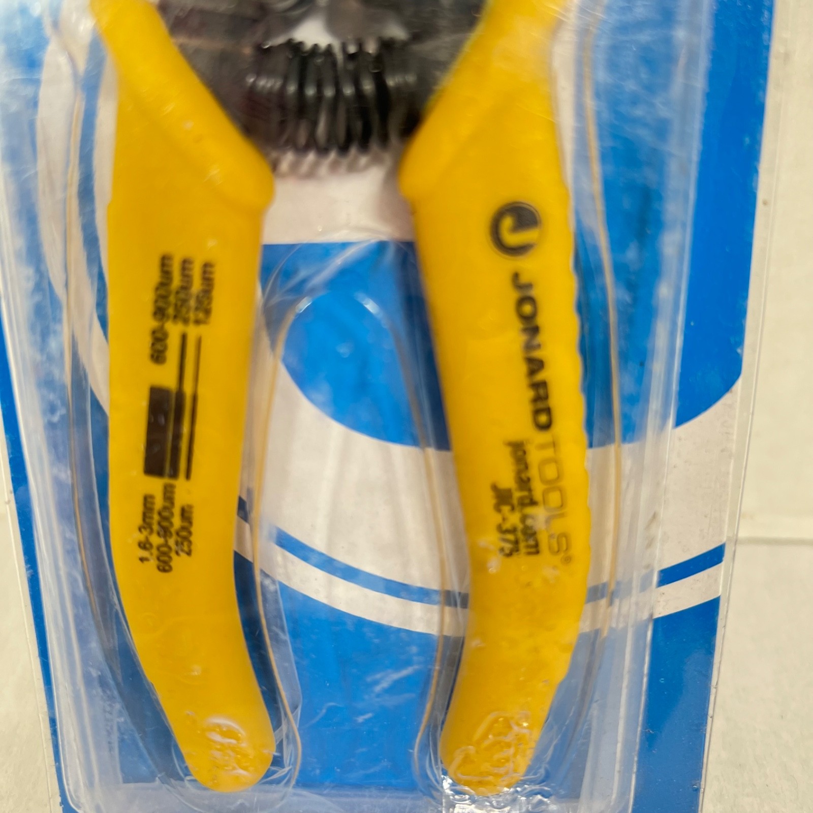 Jonard Tools JIC-375 Three Hole Fiber Optic Stripper with TPR Handle, 6" Length,