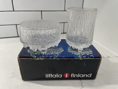iittala Finland Ultima Thule Sugar & Creamer | Tapio Wirkkala With Original Box