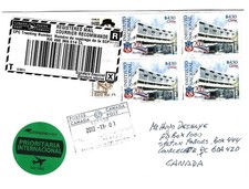 2013 Chile - Registered Rate Cover to Canada - Lovely Modern Franking