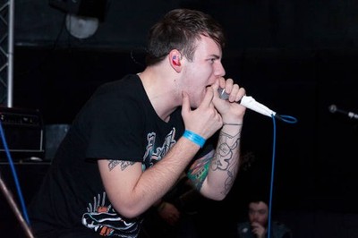 Caleb Shomo of Attack Attack! performs at Cockpit on March 4 2012 - Old Photo 5