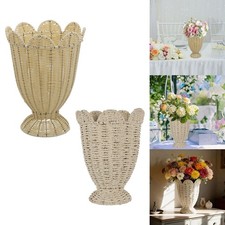 Woven Flower Vase Flower Arrangement Desktop Ornament