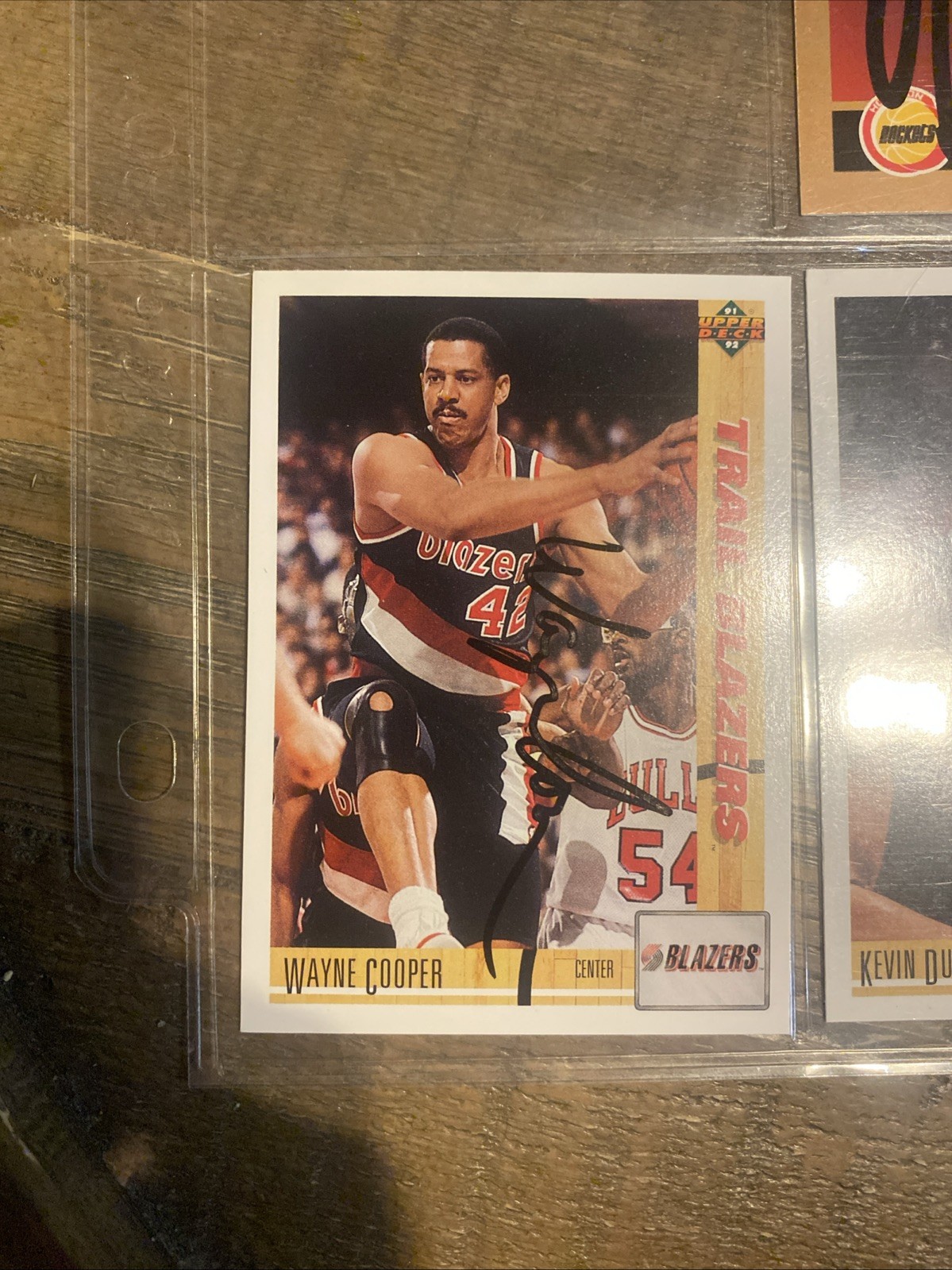 *AUTHENTIC* Wayne Cooper Autograph 1991-92 Upper Deck 378 Portland Trailblazers