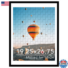 JCJMY 19.25x26.75 Puzzle Frame Black for 18x24 w/Mat or 19.25x26.75 No Mat