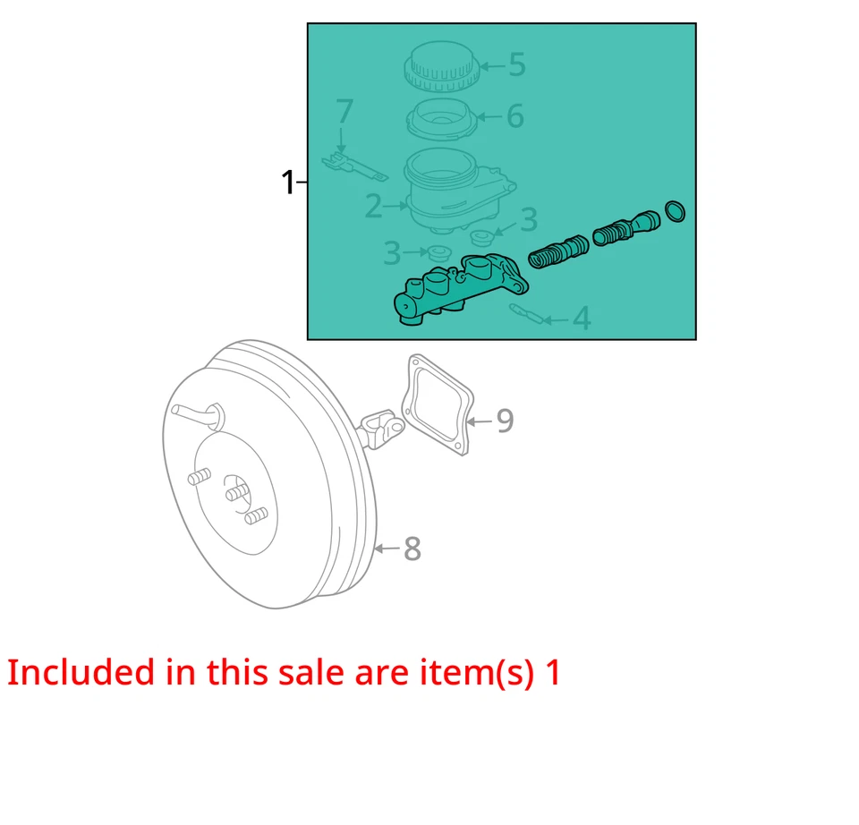 Cilindro mestre de freio compatível com 08-12 ECLIPSE 3505820 - Imagem 3 de 4