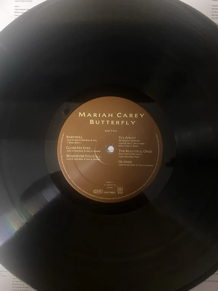 Mariah Carey Butterfly Original 1997 EU Press Vinyl LP Columbia Rec COL 488537 1 - Imagem 4 de 4