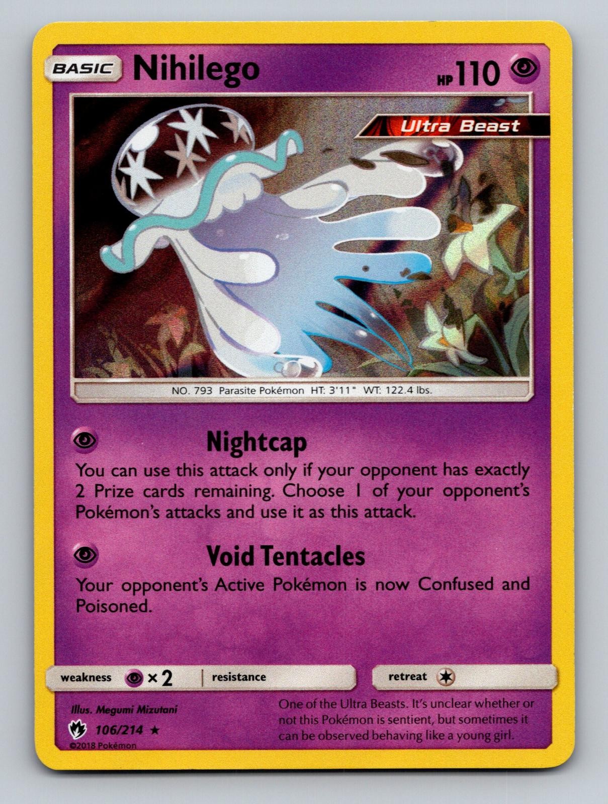 Nihilego 106/214 Holo Rare Lost Thunder Near Mint