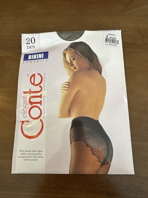 Conte Bikini Romantic 20 den Lace Tights European Size 2 Shade Colour