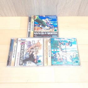 Sega Saturn console bundle with Virtua Stick & 5 games tested Japan Gray