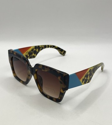 Oversized Sunglasses Women Green Leo Lux Gradient Big Frame Square Eyewear UV400