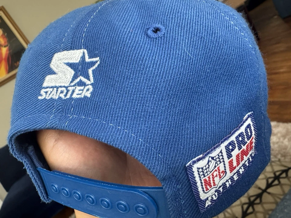 De colección 90s Pro Line Starter NFL Dallas Cowboys Shockwave Colisión Snapback Sombrero Foto 2 de 3