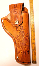 Antique US ARMY Leather Holster w/Early Logo Cap-Gun
