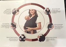 Momcozy Baby Wrap Carrier Lightweight, Hands-Free, Black, 7-35 LBS