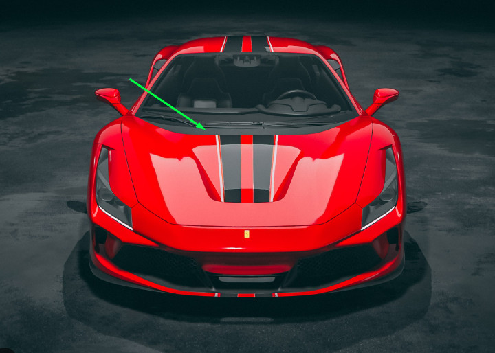 Ferrari F8 Engine lid cover