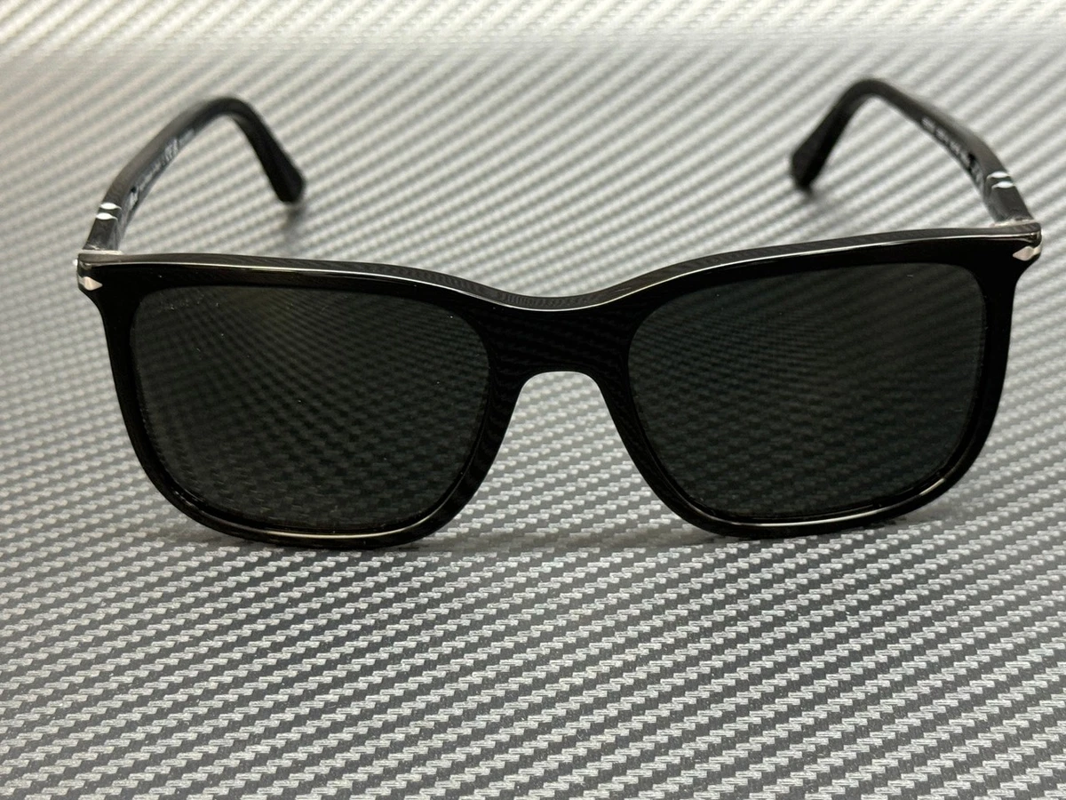 PERSOL PO3357S 95 58 RENZO Black Green Polarized Unisex 56 mm Sunglasses