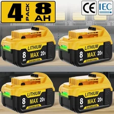 【high-quality】4Pack DCB200-2 20V 8 Ah Lithium-lon Battery Replacement for Dewalt
