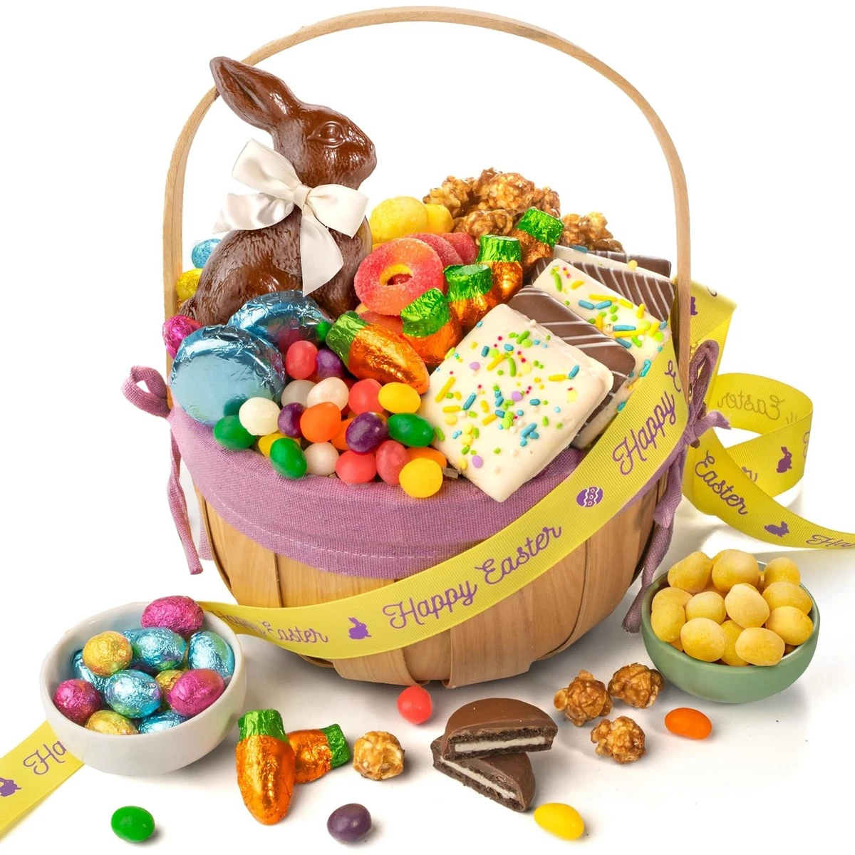 JOYIN Cesto Pasqua 8 Peluche: Set Regalo Con Pupazzi Morbidi Per Bambini, Bomboniere E Caccia Alle Uova