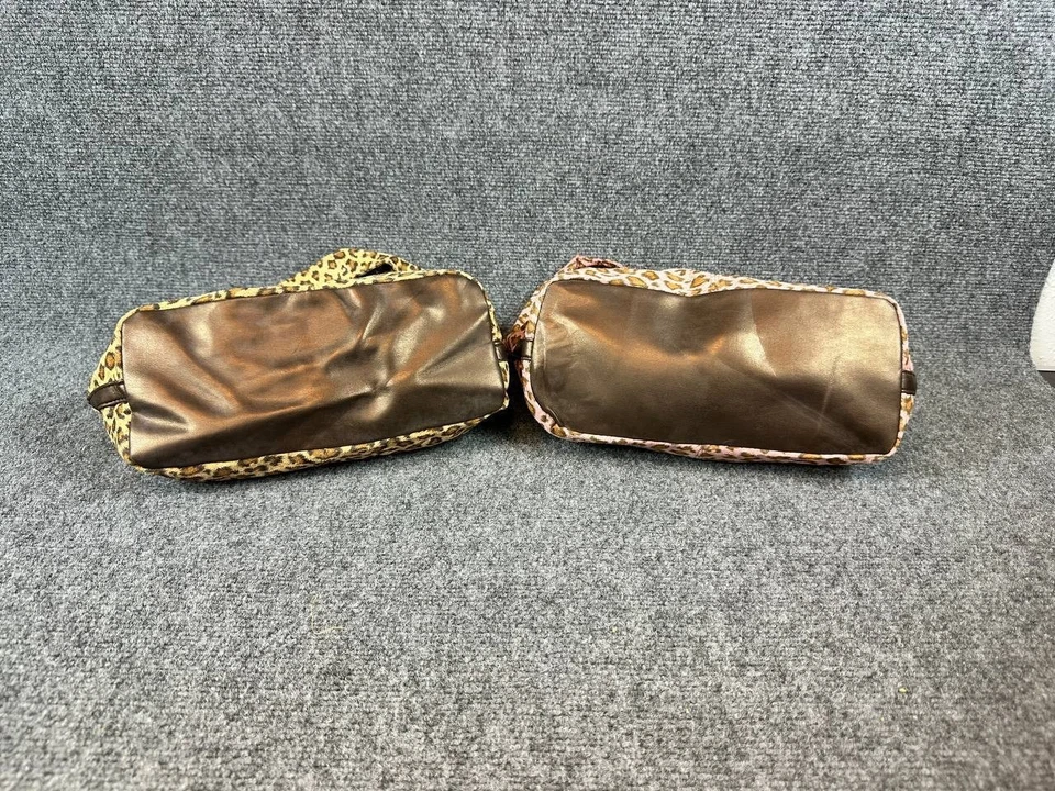 Vintage Set of 2 Neiman Marcus Leopard Print Shoulder Bags Pink & Brown NWT - Image 2 of 4