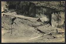 Old postcard Symétain, Mines du Sud 1952, water slaughter under pressure by the method  