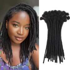 8 Inch 10 Strands Dreadlock Extensions for Women/Men 100% Handmade Loc Extension