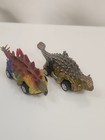 DinoBros Dinosaur Go Kart Pull Back Toy Car Lot Of 8 T-Rex Triceratops Vehicles — photo 4