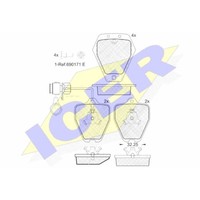 Icer BremsbeläGe Bremsbelegsatz Vorne System Lucas - Girling FüR Audi A6 A8