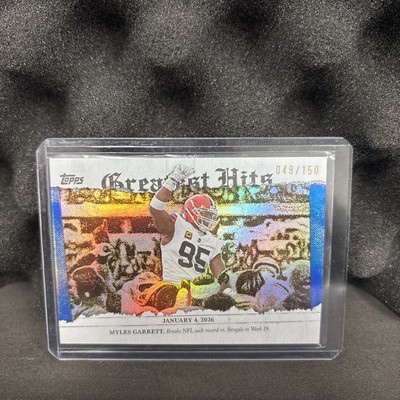 2026 Topps Greatest Hits Myles Garrett Browns #25GH-MG Blue /150 NFL RARE 🔥