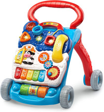 Baby Sit-to-Stand Learning Walker Blue Interactive Activity Center 9-36 Months